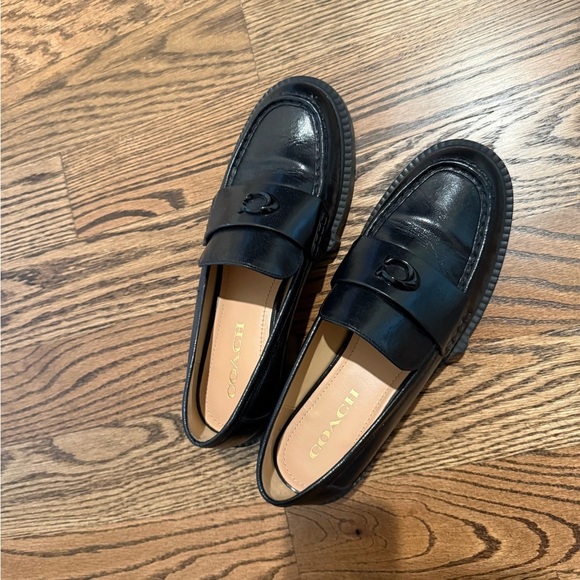 Coach Black Leather Loafers - Picture 5 of 7
